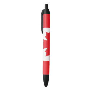 Canada Flag Black Ink Pen