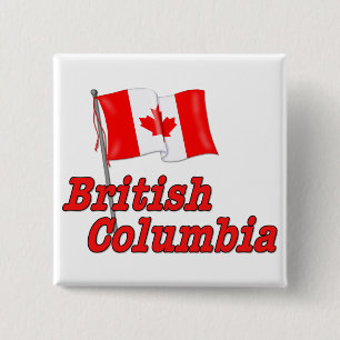 Canada Flag - British Columbia 15 Cm Square Badge