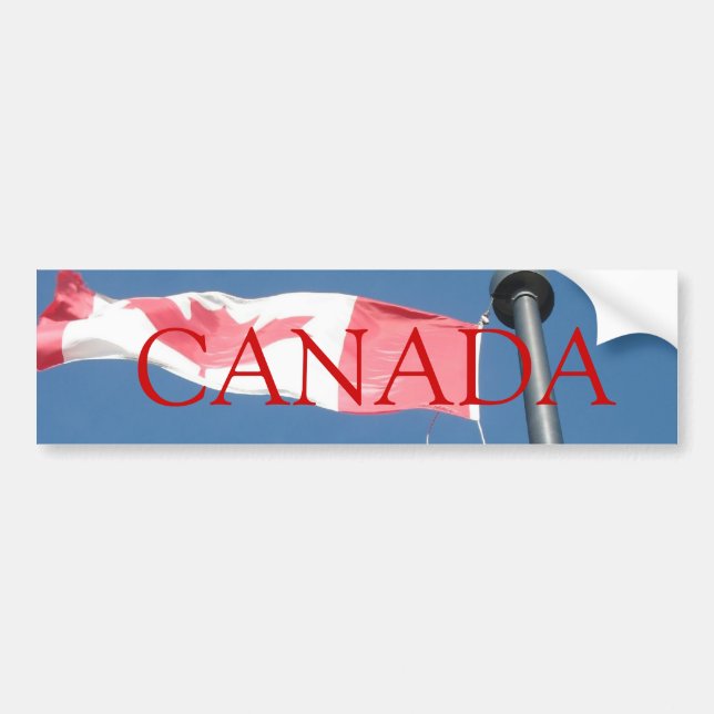 Canada Flag Bumper Sticker (Front)