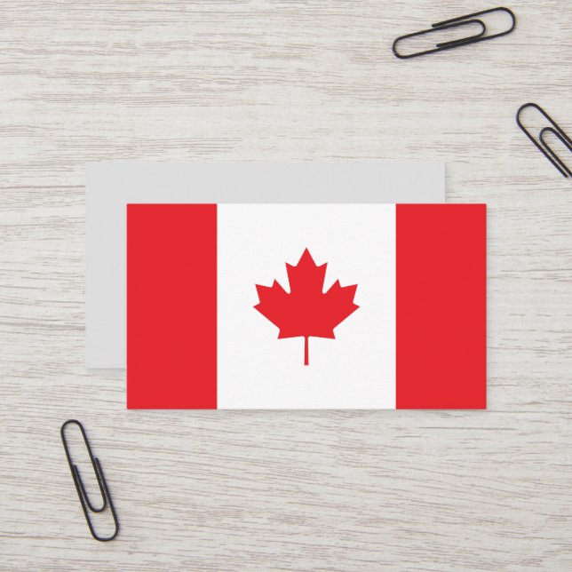 Canada flag business card (Front/Back In Situ)