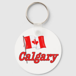 Canada Flag - Calgary Key Ring