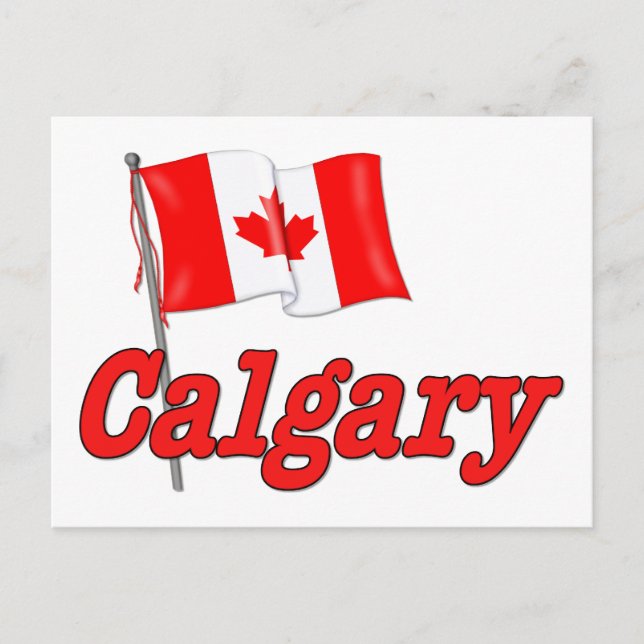 Canada Flag - Calgary Postcard (Front)