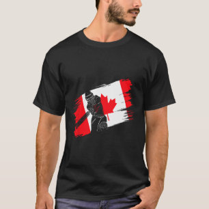 Canada Flag Canada Cricket Fan Player Coach Umpire T-Shirt