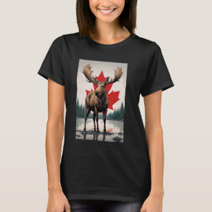 Canada flag Canada pride Canada Day Canadian Anima T-Shirt