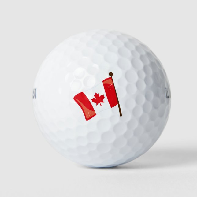 Canada Flag Canadian  Golf Balls (Front)