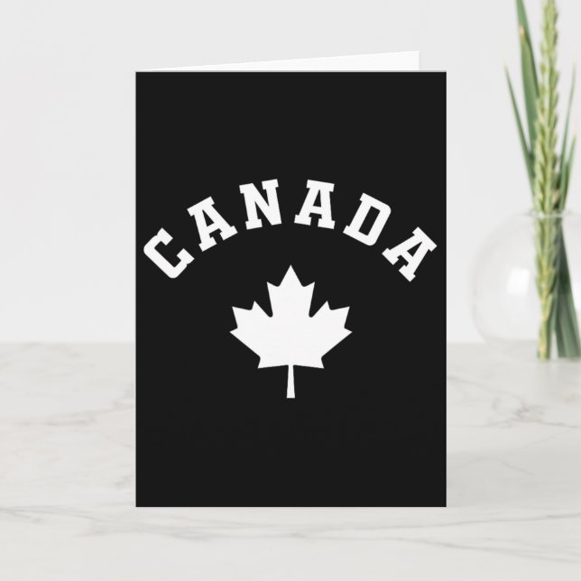 Canada Flag Canadian Vacation Fishing Hiking Skiin Card (Front)