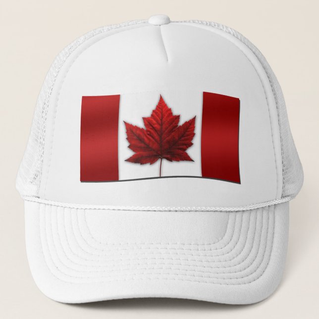 Canada Flag Cap Trucker Hat Canada Souvenir Cap (Front)