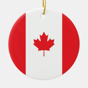 Canada flag ceramic tree decoration