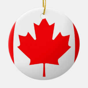 Canada Flag Ceramic Tree Decoration