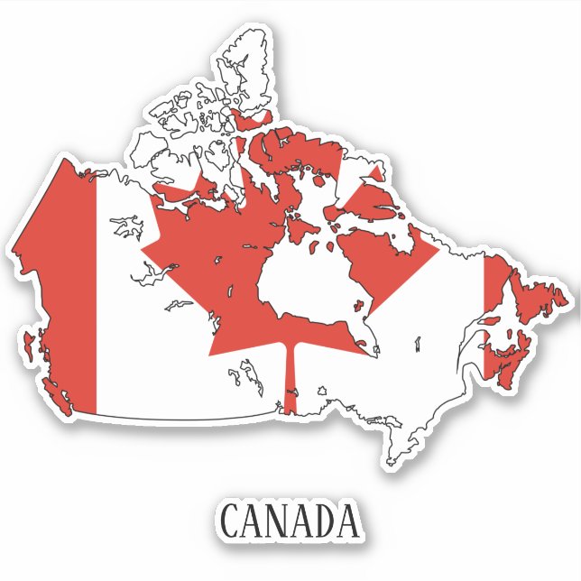 Canada Flag Charming Patriotic Map (Front)
