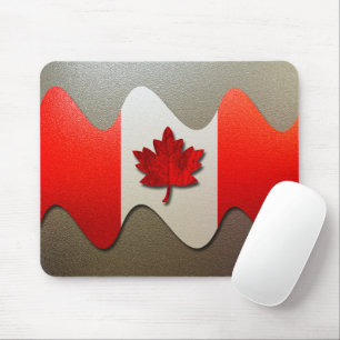 Canada Flag-Chrome by Shirley Taylor Mouse Mat