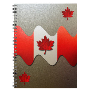 Canada Flag-Chrome by Shirley Taylor Notebook