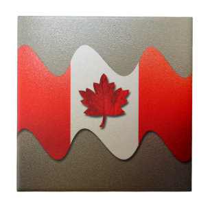 Canada Flag-Chrome by Shirley Taylor Tile