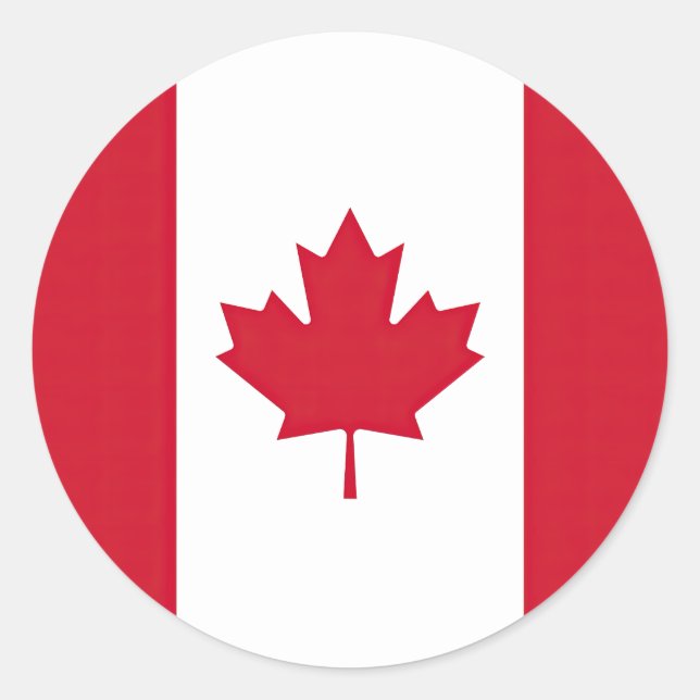 Canada Flag Classic Round Sticker (Front)