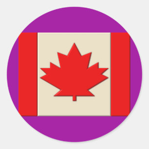 Canada Flag Classic Round Sticker