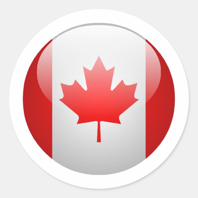 Canada Flag Classic Round Sticker (Front)
