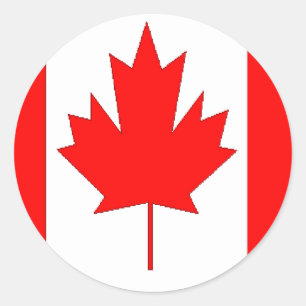 Canada flag classic round sticker