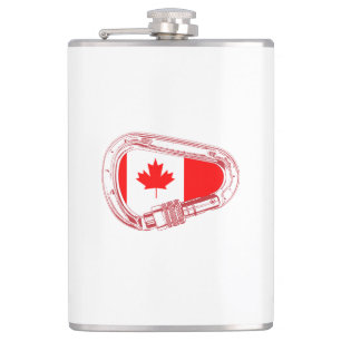 Canada Flag Climbing Carabiner Flask