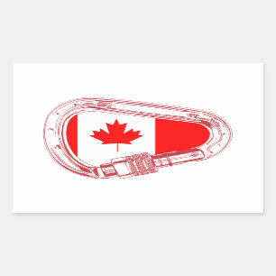 Canada Flag Climbing Carabiner Sticker