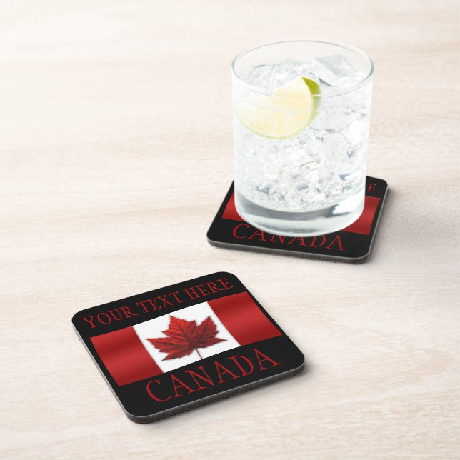 Canada Flag Coasters Custom Canada Coasters Gifts (Right Side)