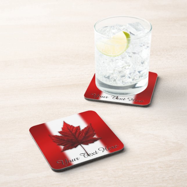 Canada Flag Coasters Personalised Canada Coaster (Right Side)