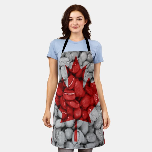 Canada flag coffee apron (Worn)