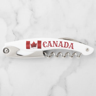Canada Flag Corkscrew Custom Bottle Opener