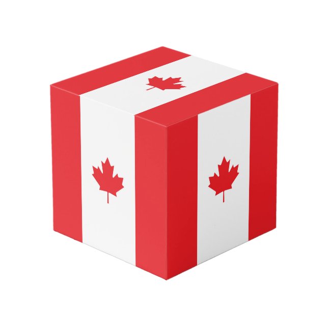 Canada flag cube (Front Angled)