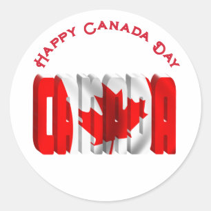 Canada Flag Day CANADA Classic Round Sticker