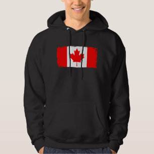 Canada flag distressed hoodie