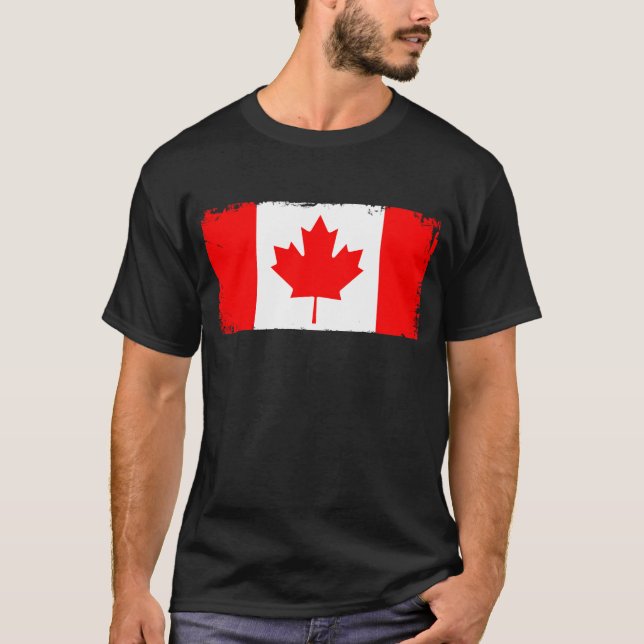 Canada flag distressed  T-Shirt (Front)