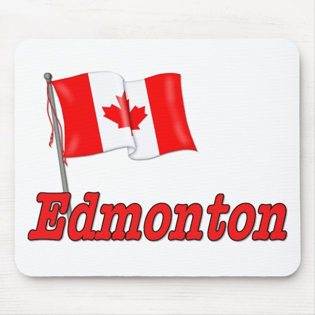 Canada Flag - Edmonton Mouse Mat (Front)