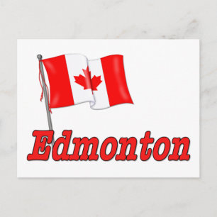 Canada Flag - Edmonton Postcard