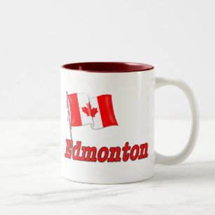 Canada Flag - Edmonton Two-Tone Coffee Mug