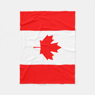 Canada flag fleece blanket