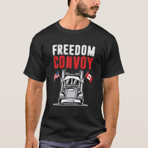 Canada Flag Freedom Convoy 2022 Canadian Trucker M T-Shirt