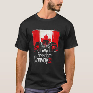 Canada Flag Freedom Convoy 2022 For All Trucker T-Shirt