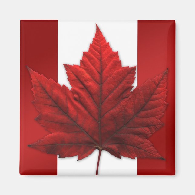 Canada Flag Fridge Magnet Canada Souvenir Magnet (Front)
