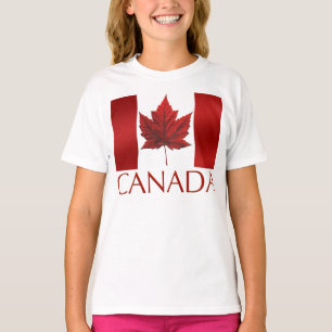 Canada Flag Girls T-shirts Kids Canada Souvenirs
