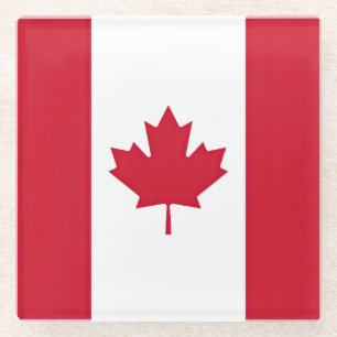 Canada Flag Glass Coaster
