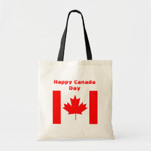 Canada flag, Happy Canada Day Tote Bag