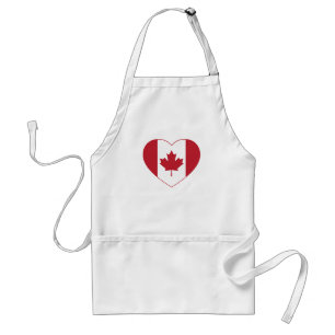 Canada Flag Heart Apron