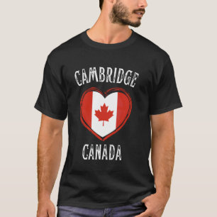 Canada Flag Heart Cambridge City T-Shirt