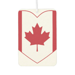 Canada Flag Heart Car Air Freshener