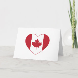 Canada Flag Heart Greeting Card