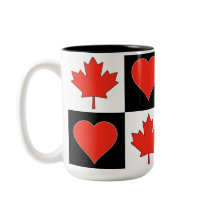 Canada Flag Heart Pattern Patriotic Canadian