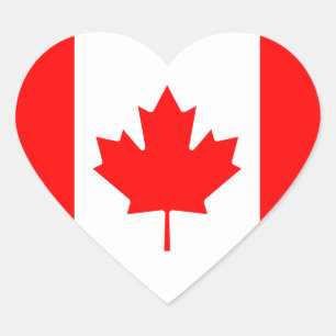Canada Flag Heart Sticker