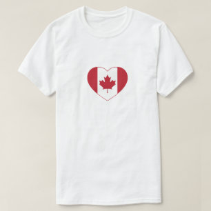 Canada Flag Heart T-Shirt