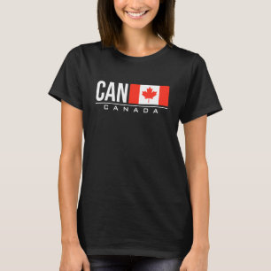 Canada Flag International Country Code Can Sports  T-Shirt