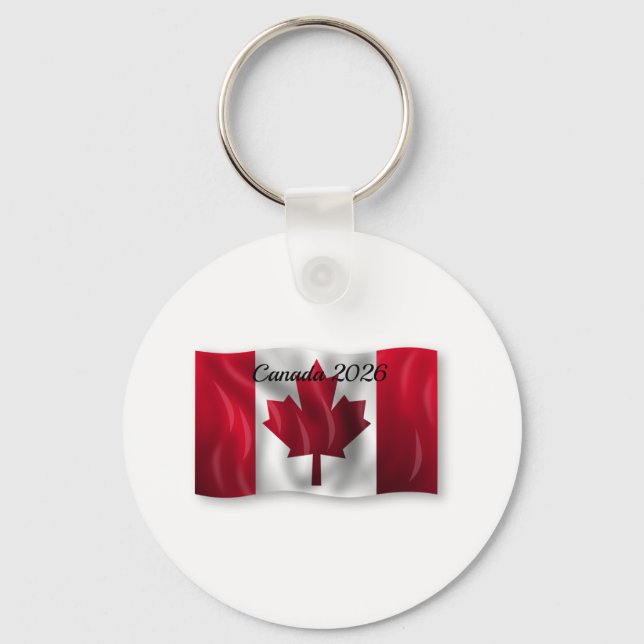Canada Flag  Key Ring (Front)